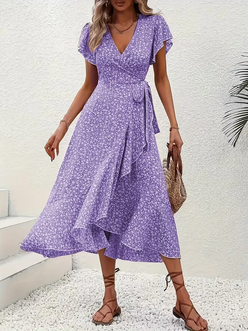 Elara | Fließendes, Bauch-umspielendes Wickelkleid