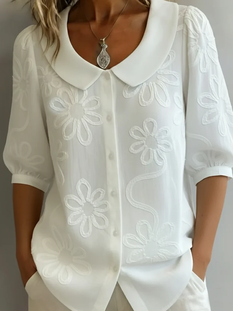 Aurélie™ — Leichte Bluse mit floralem Design für natürliche Eleganz