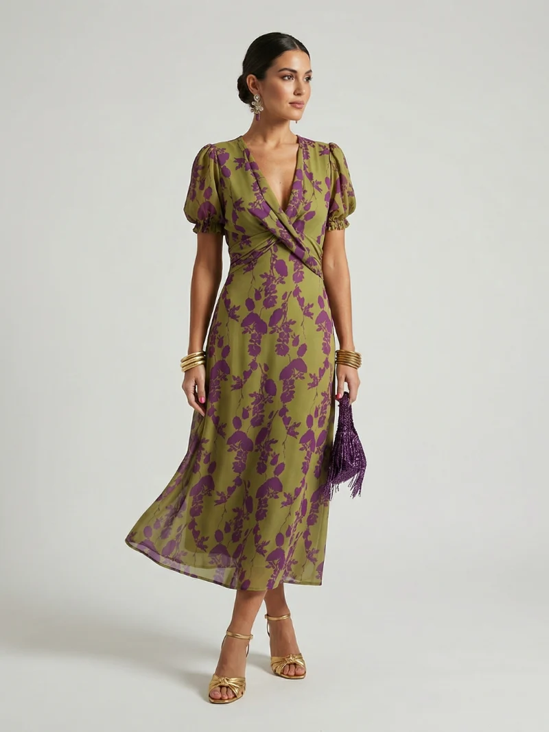 Virel | Entspanntes Floral-Midi-Kleid