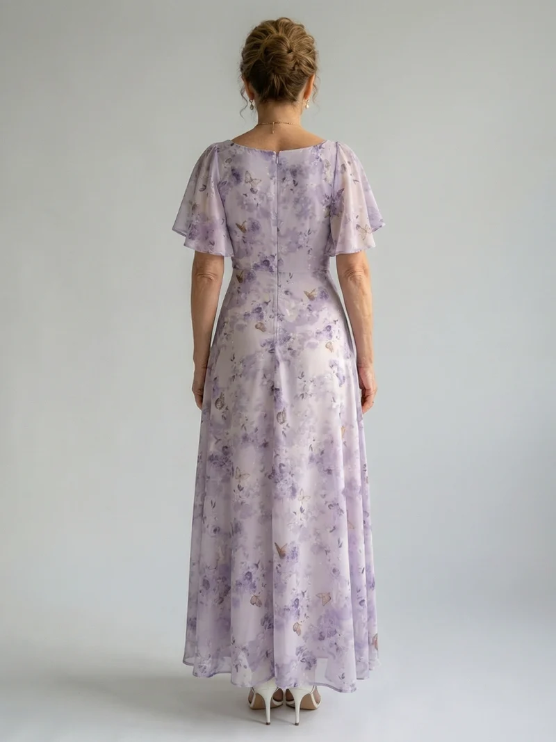 Vaelis | Midi-Kleid mit Flatterärmeln