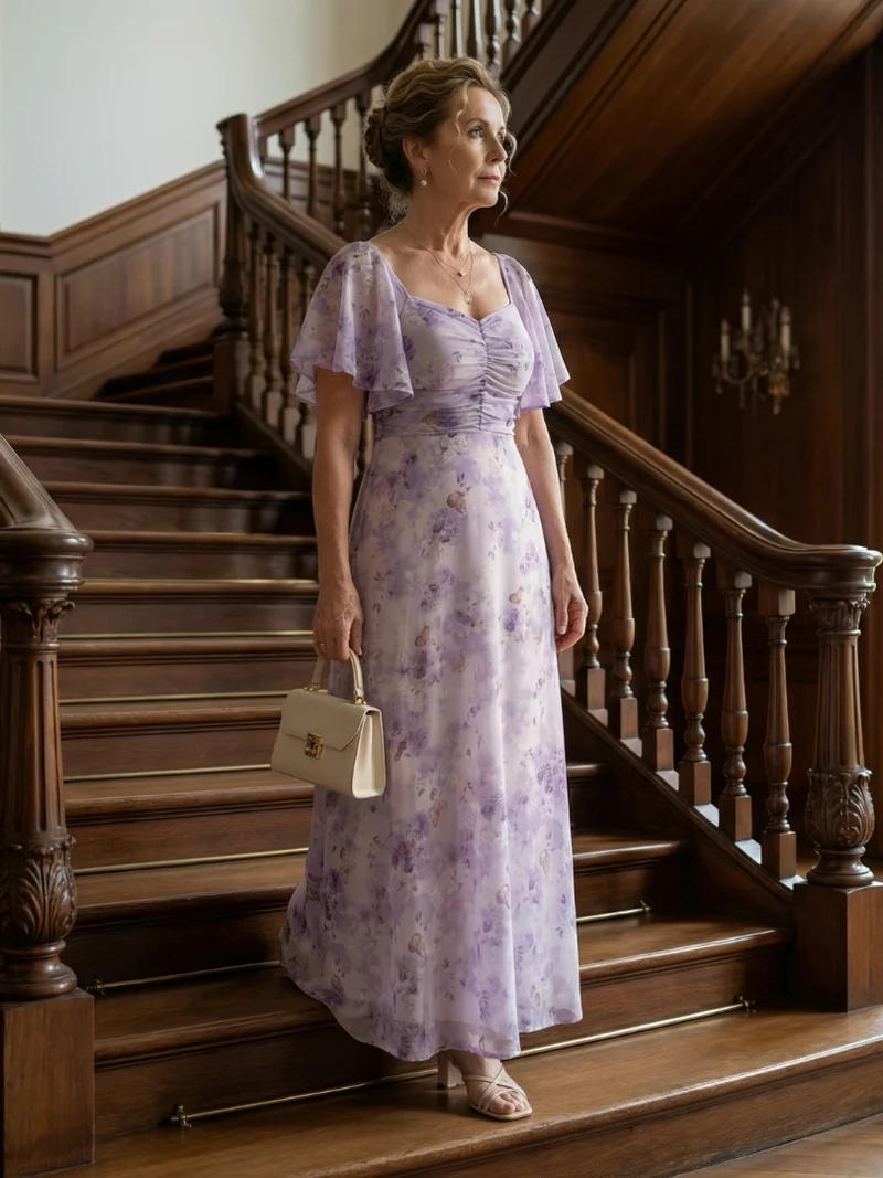 Vaelis | Midi-Kleid mit Flatterärmeln