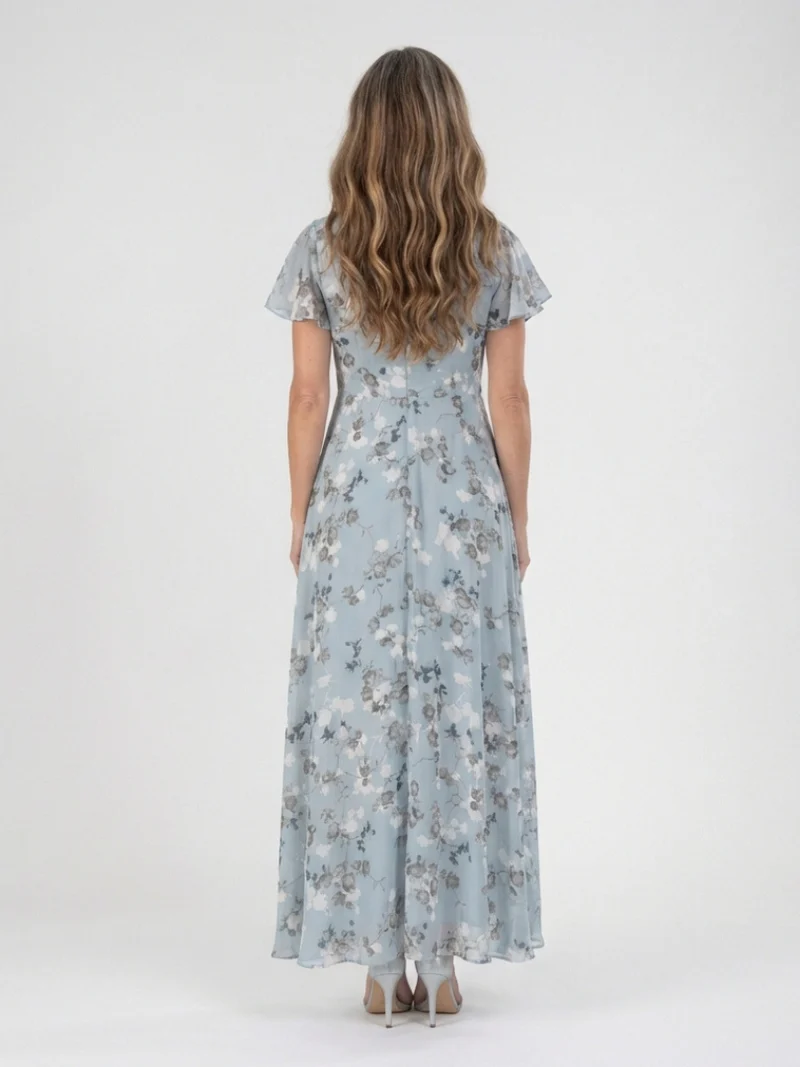 Ismeria | Floral Chiffon Maxikleid