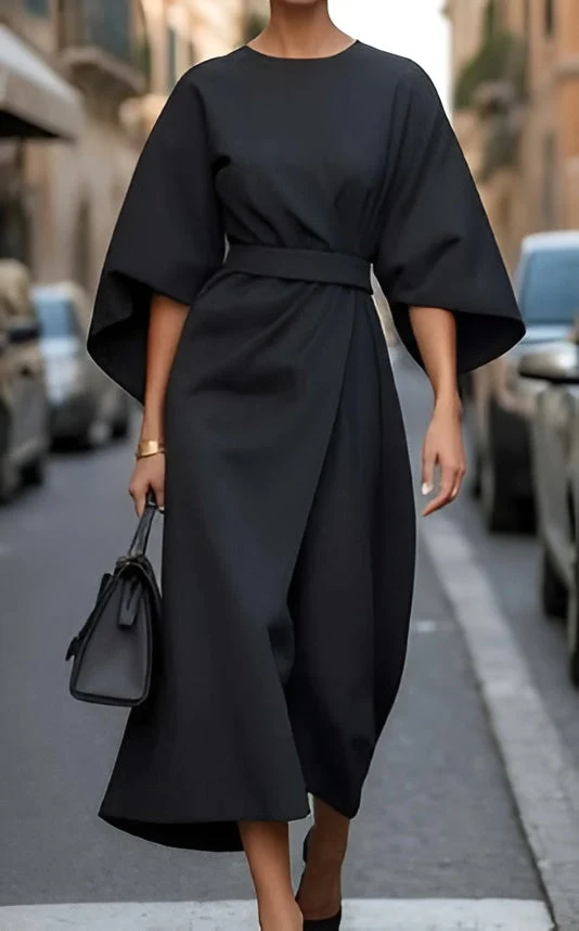 Lissey - Minimalistisches Gürtel-Luxuskleid