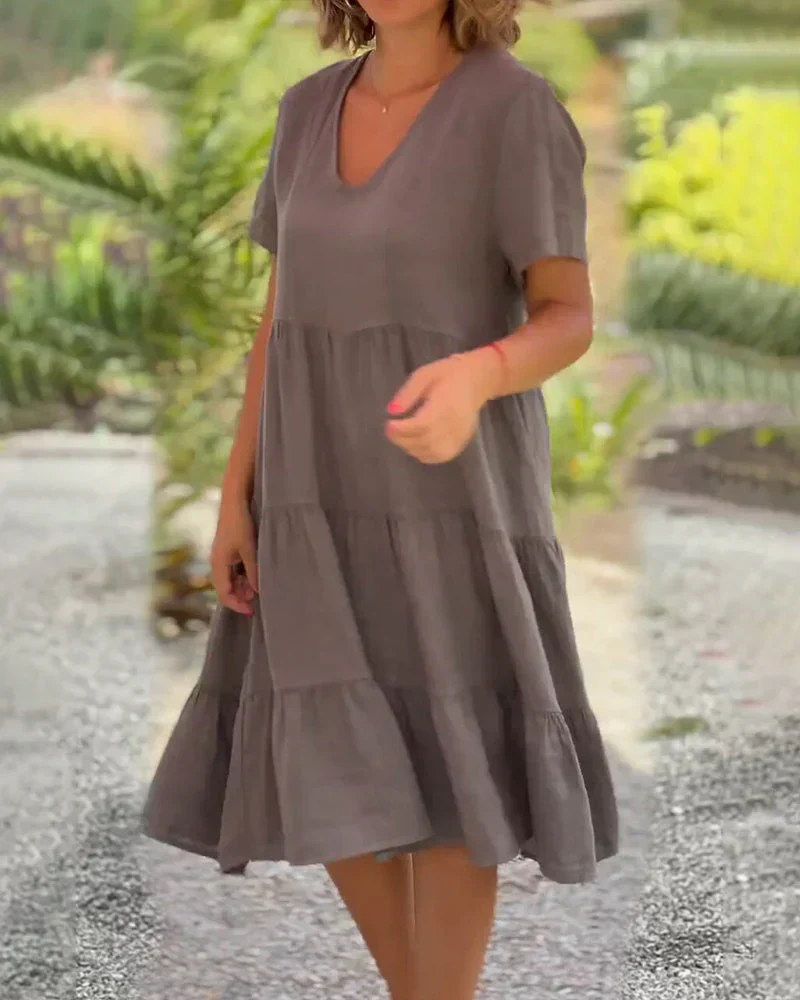 Bexley - Lässiges Sommer V-Ausschnitt Kleid