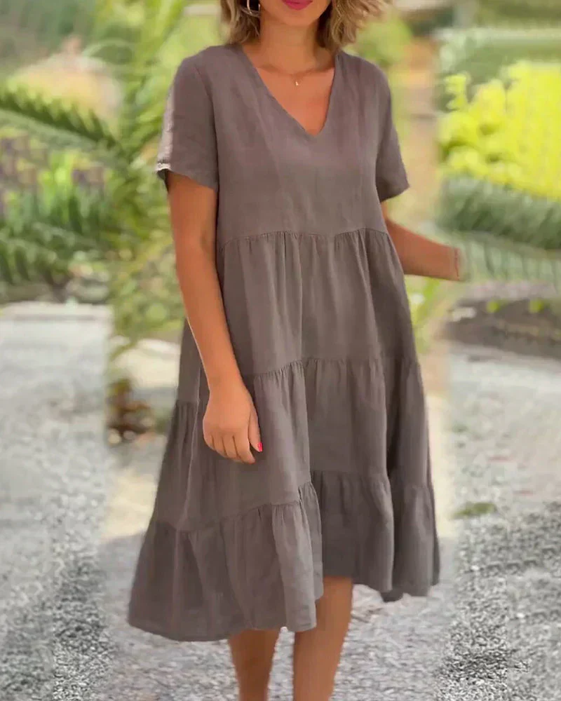 Bexley - Lässiges Sommer V-Ausschnitt Kleid