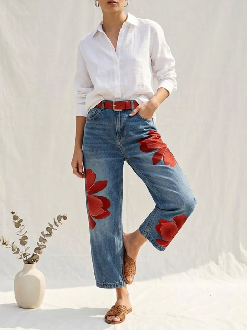 Sophia - Elegante Blumenhose