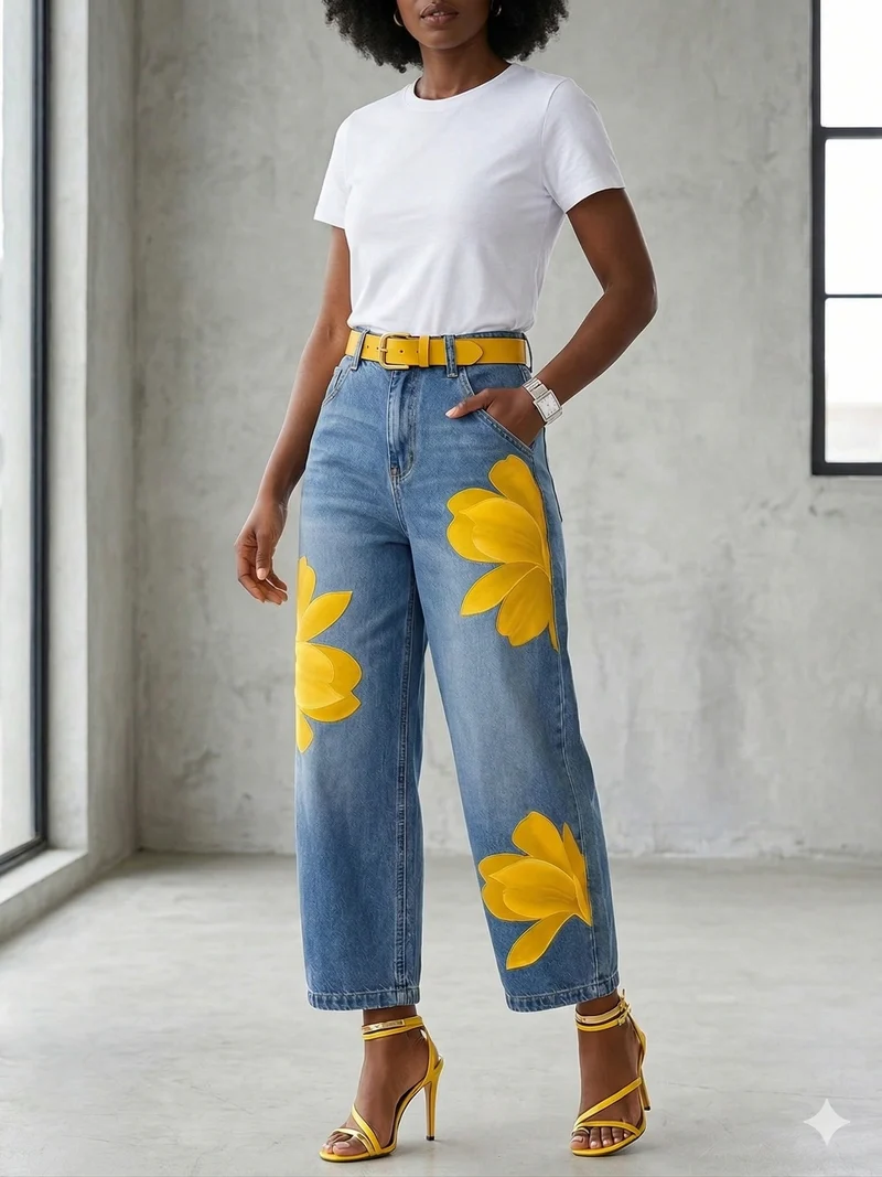 Sophia - Elegante Blumenhose