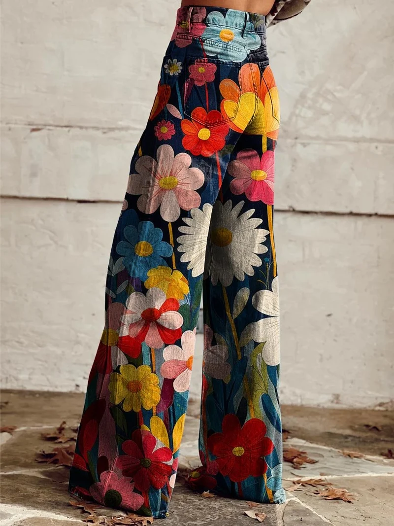 Léna - Florale Weite Hose