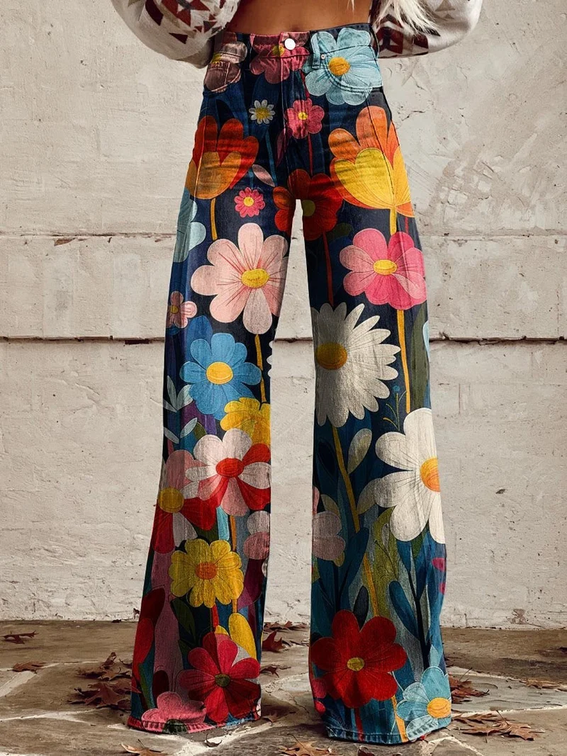 Léna - Florale Weite Hose