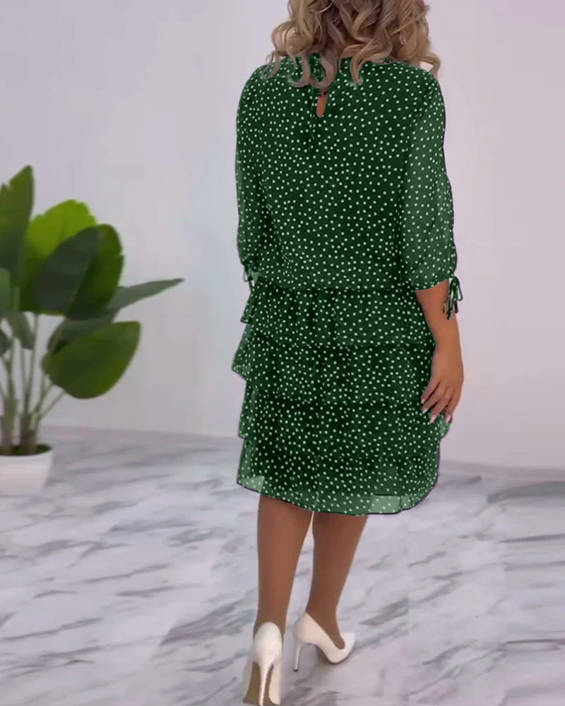 Tilly - Gepunktetes Schichtenkleid