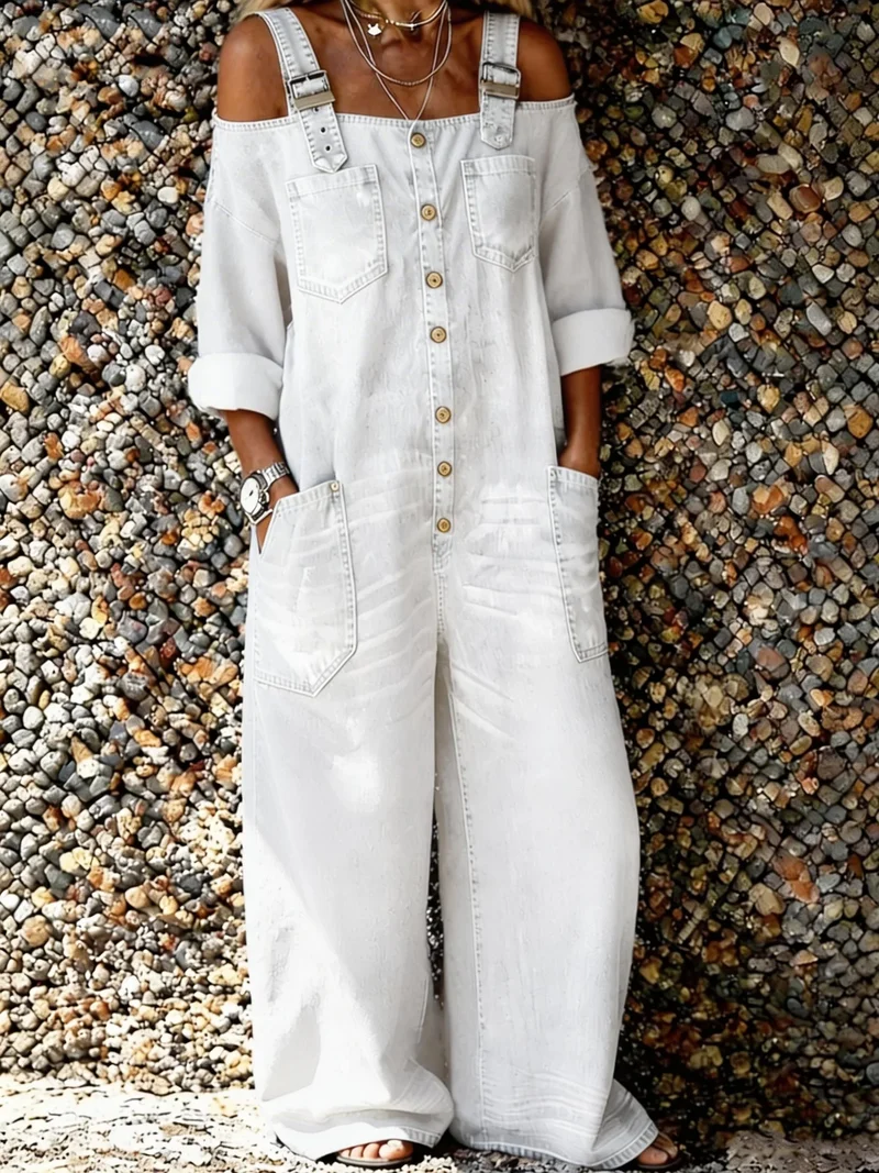 Bo | Denim Overall Jumpsuit mit Schulterriemen