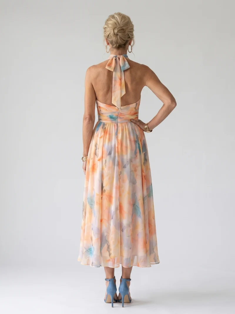 Elin | Weiches Halter Midi-Kleid