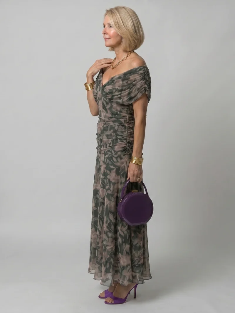 Calen | Off-Shoulder Midi-Kleid