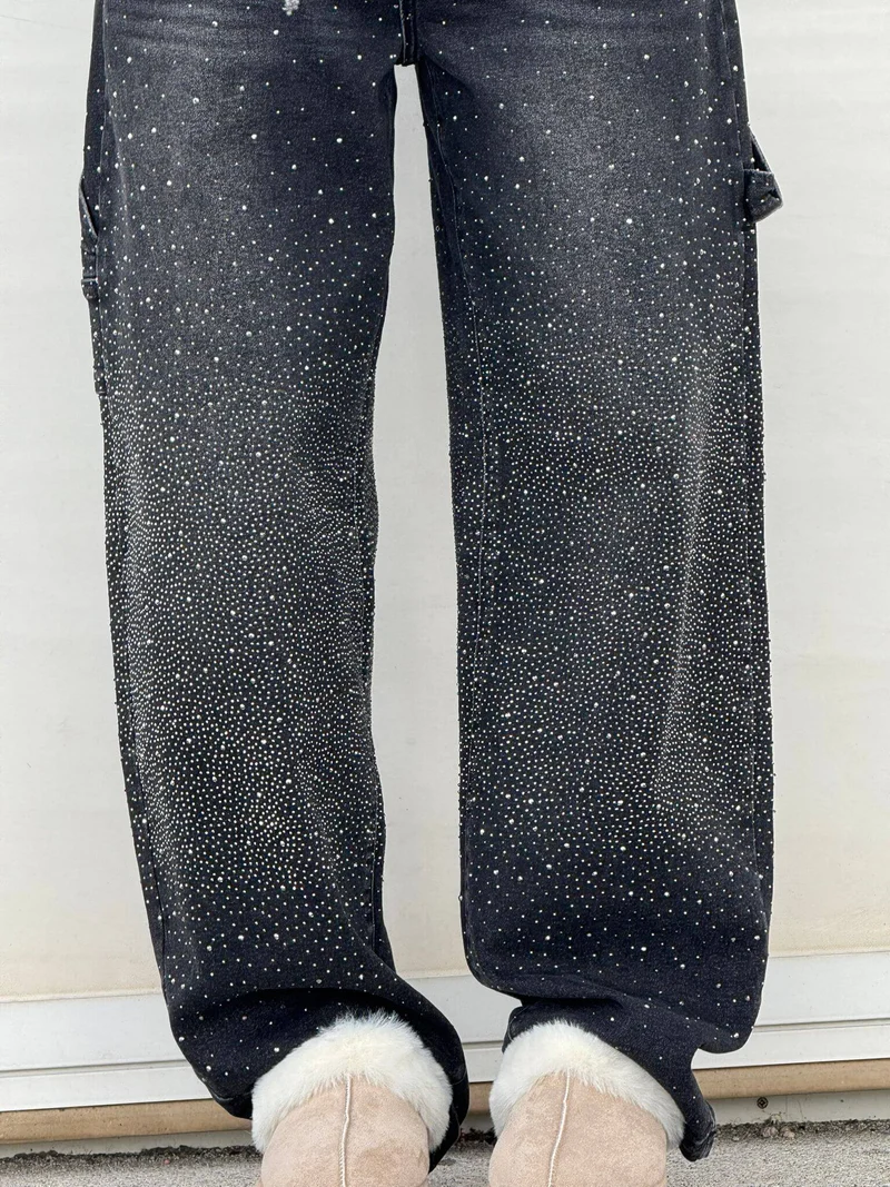 Glänzende Carpenter-Style Denim-Jeans