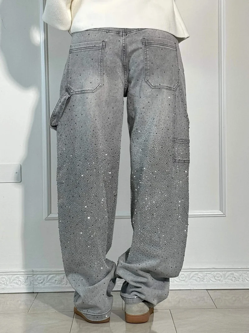 Glänzende Carpenter-Style Denim-Jeans