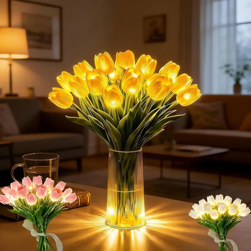 Petaluxe - Elegante LED Blumenvase Mit Beleuchtung Für Eine Gemütliche Wohnatmosphäre