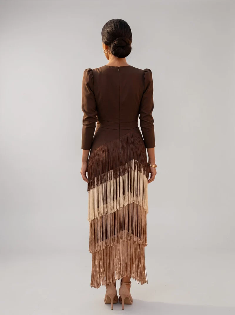 Rylanya – Elegantes Kleid Mit Fransen