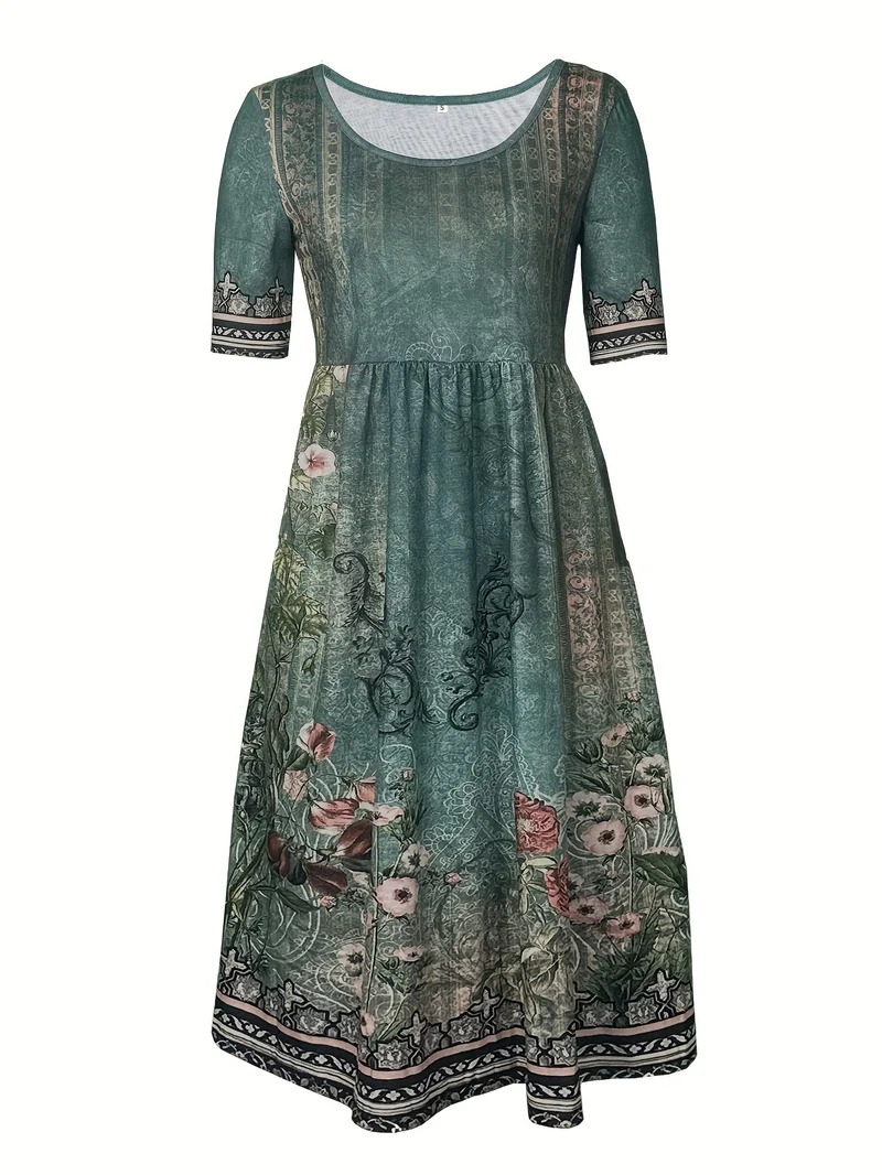 Jeeni – Kurzärmeliges Kleid Mit Blumenmuster
