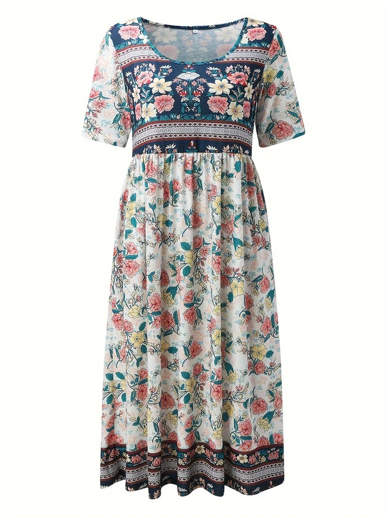Jeeni – Kurzärmeliges Kleid Mit Blumenmuster