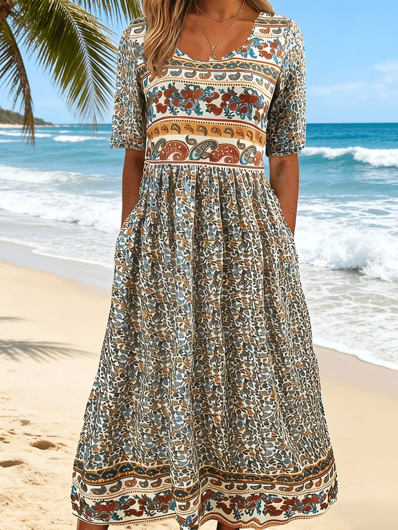 Jeeni – Kurzärmeliges Kleid Mit Blumenmuster