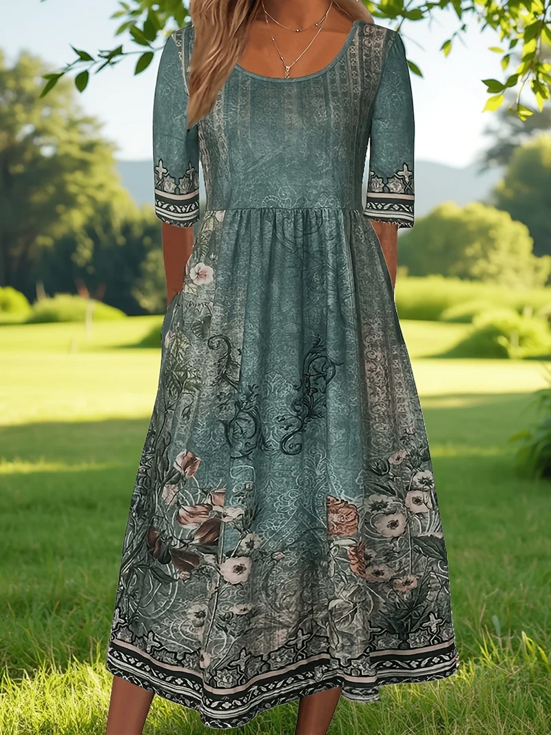 Jeeni – Kurzärmeliges Kleid Mit Blumenmuster