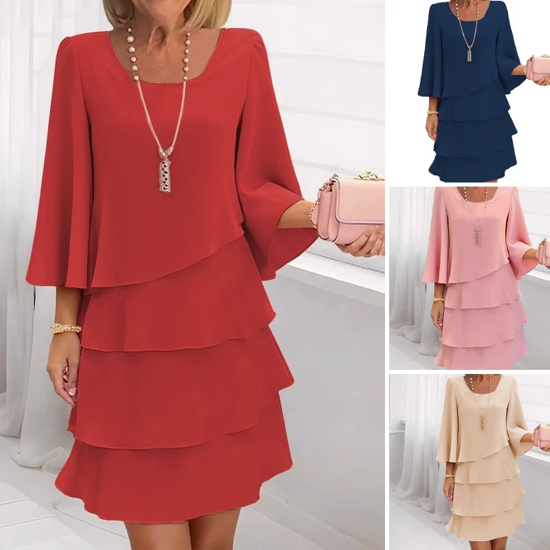 Ishari - Elegantes Kleid Mit Quadratischem Ausschnitt