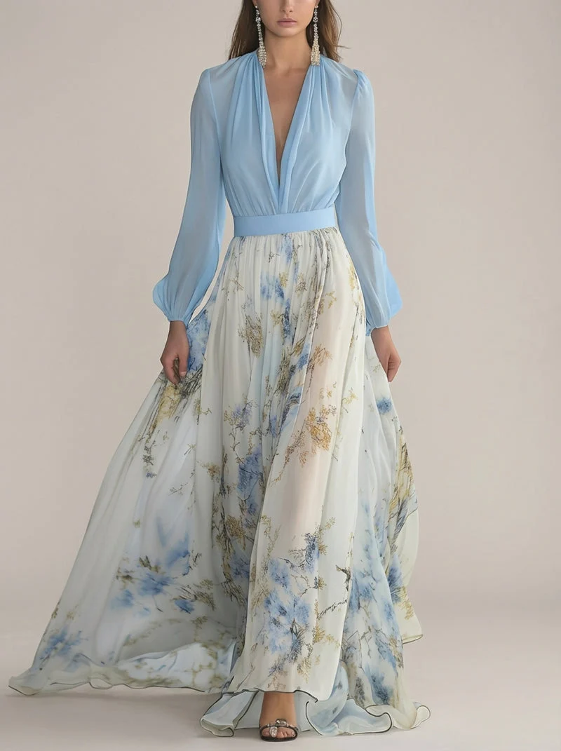 Zdravka – Maxi Kleid Mit Blumen Muster