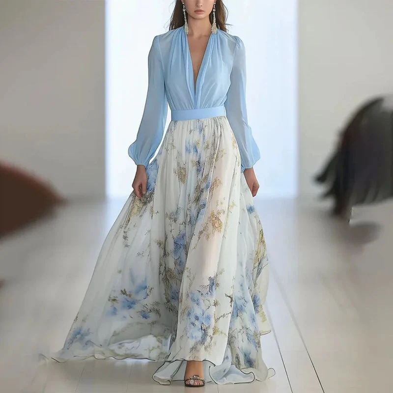 Zdravka – Maxi Kleid Mit Blumen Muster