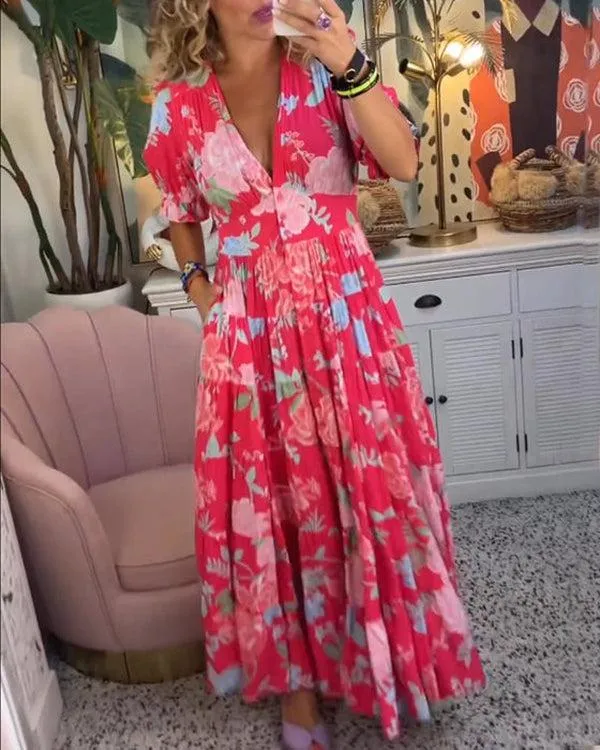 Floriana - Lebhaftes Blumenkleid