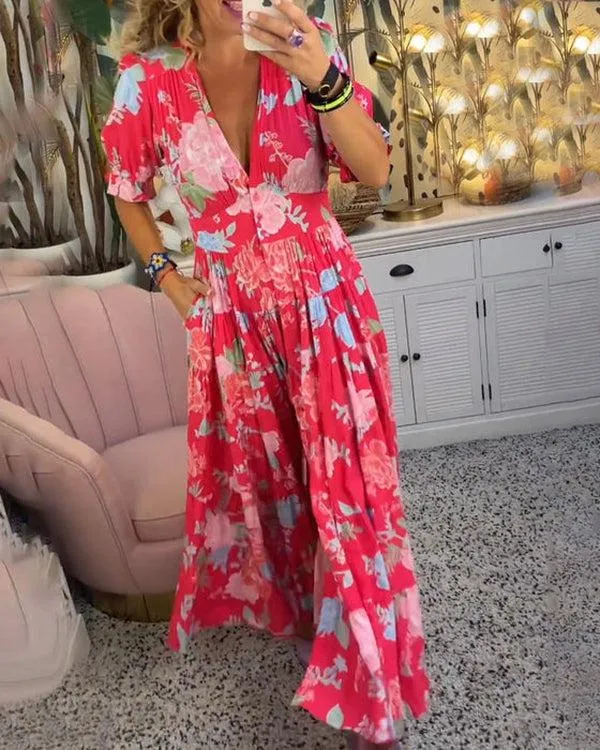 Floriana - Lebhaftes Blumenkleid