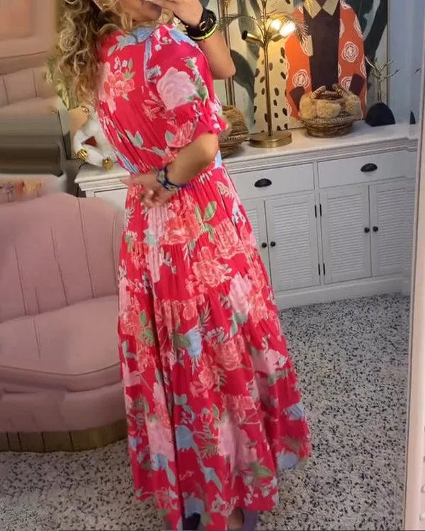 Floriana - Lebhaftes Blumenkleid