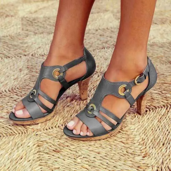 Rozenn – Sandalen Mit Hohen Absätzen Und Fesselriemchen