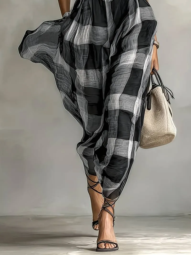 Nethara - Elegantes Herbst Kleid Mit Gürtel