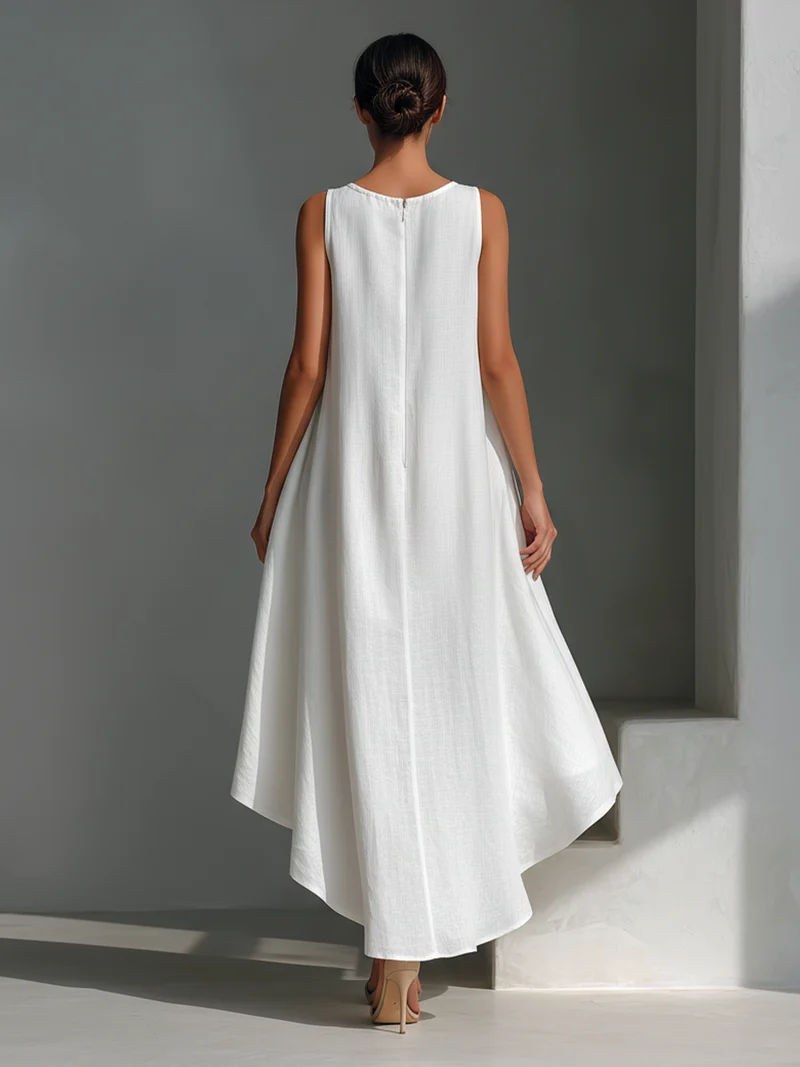Alyna – Ärmelloses Midikleid Mit Asymmetrischem Saum