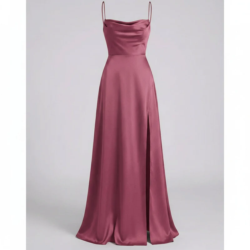 Maxi Kleid Damen | Elegantes Abendkleid lang mit Beinschlitz