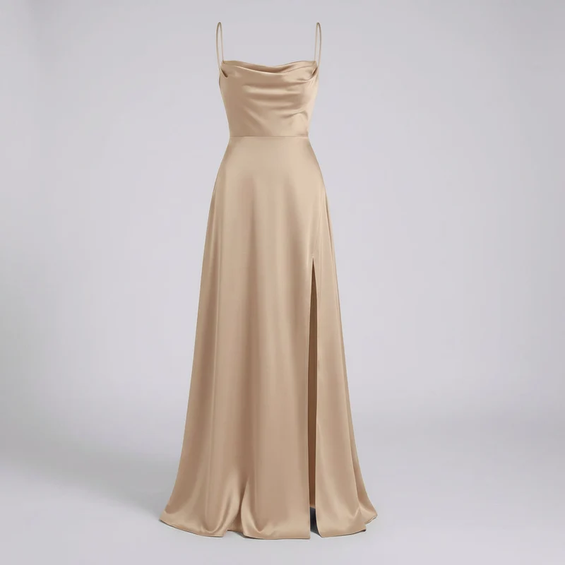 Maxi Kleid Damen | Elegantes Abendkleid lang mit Beinschlitz