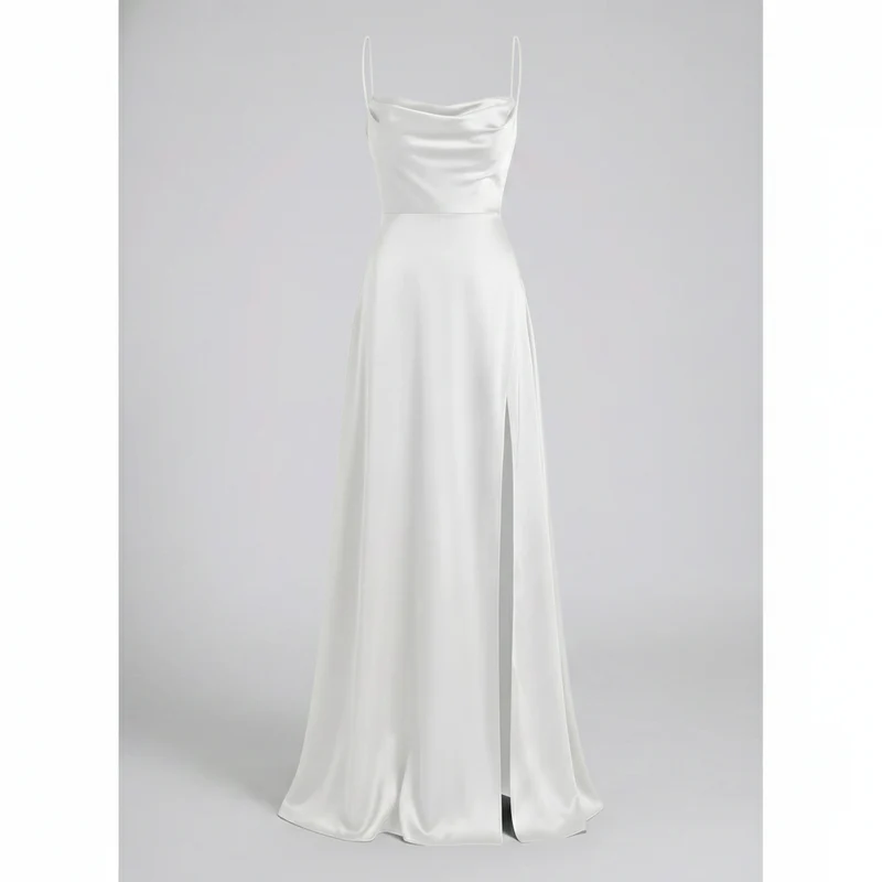 Maxi Kleid Damen | Elegantes Abendkleid lang mit Beinschlitz