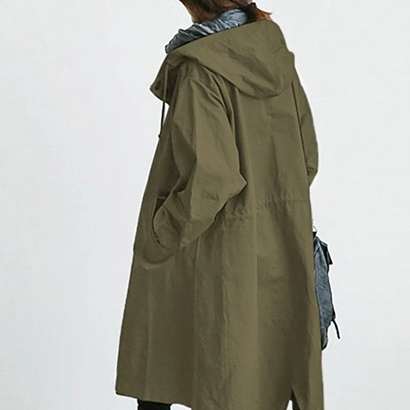 Damen Trenchcoat mit Kapuze | Übergangsjacke für jeden Tag