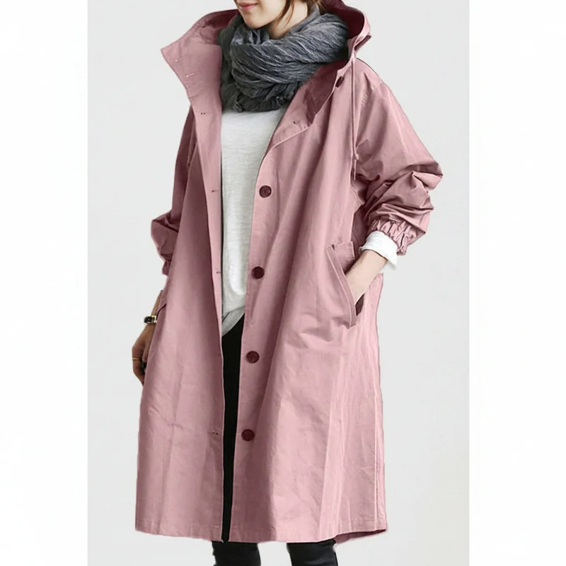Damen Trenchcoat mit Kapuze | Übergangsjacke für jeden Tag