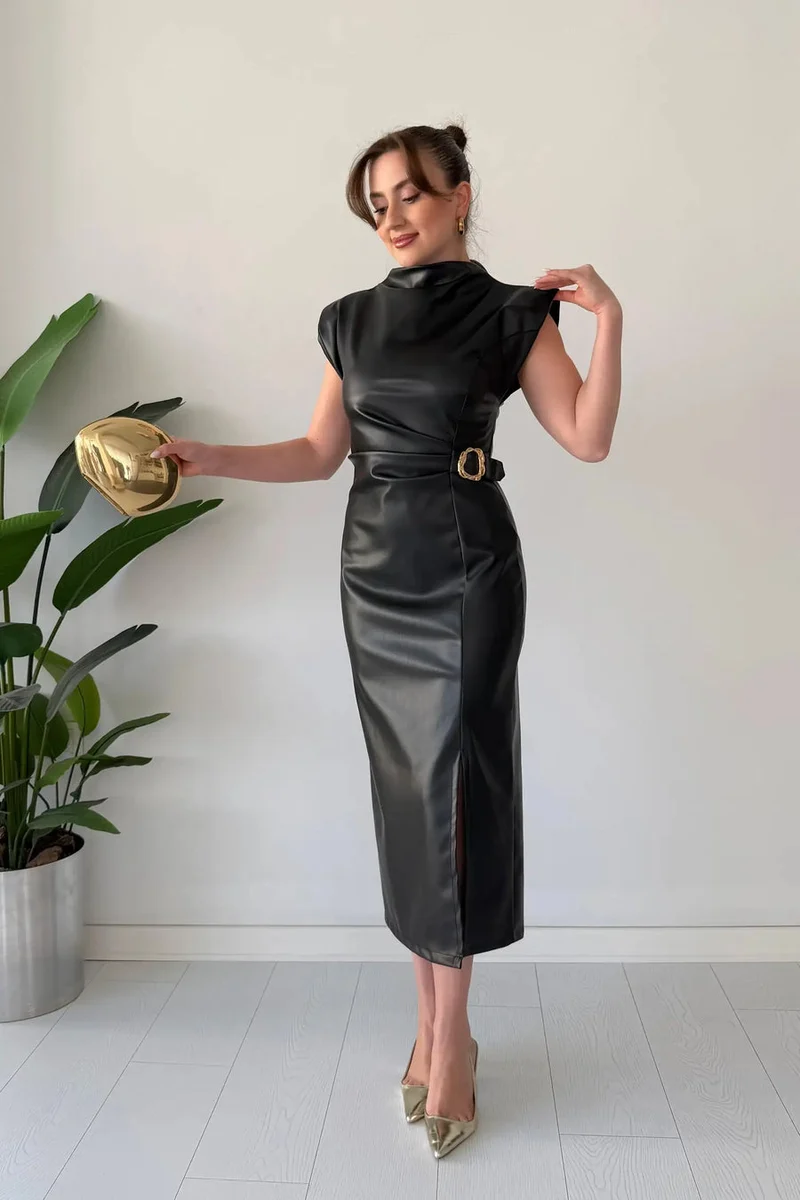 Claudine - Elegantes Kleid Mit Gürtel