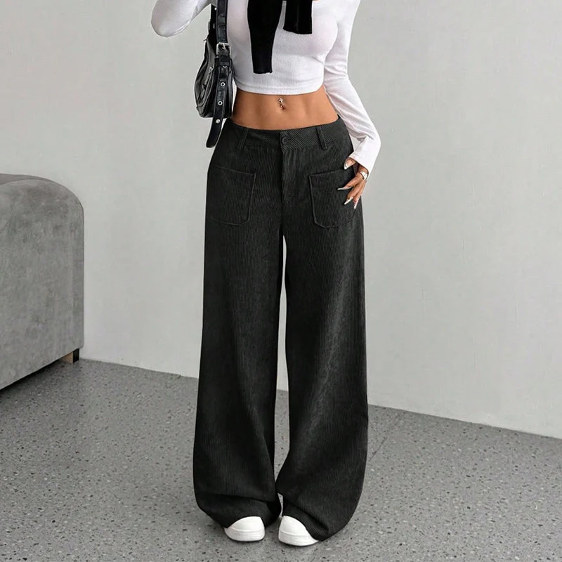 Damen Freizeit-Hochbundhose – Lockere Passform für ultimativen Komfort und Stil
