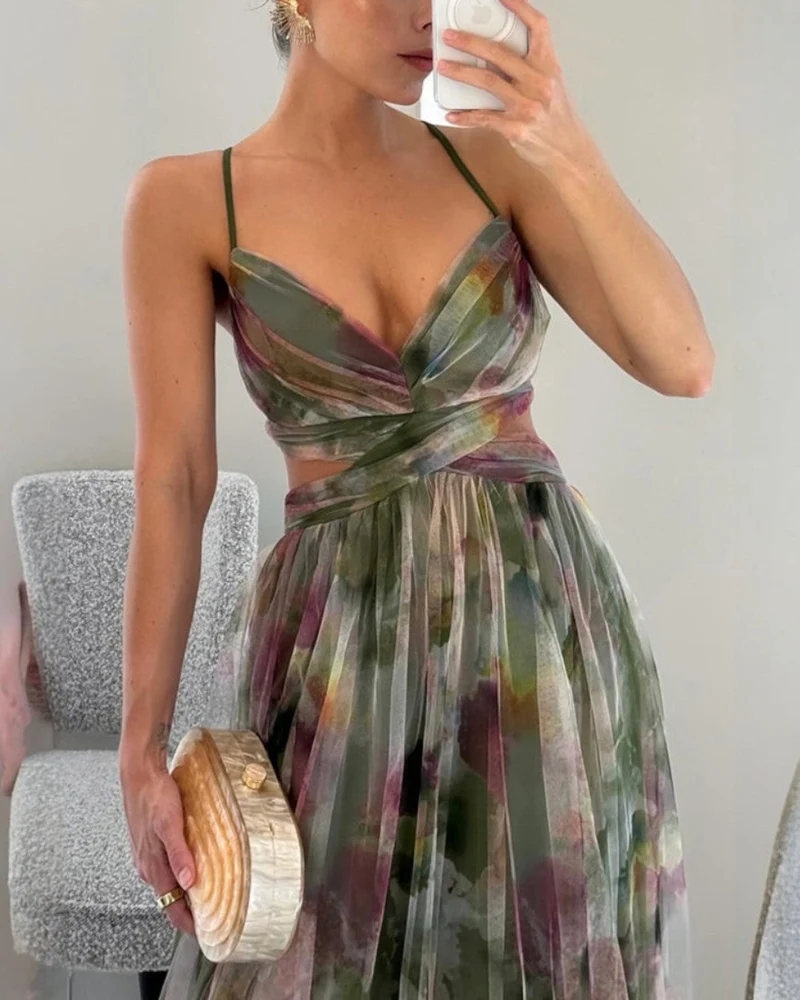 Tunika – Maxikleid Mit Blumenmuster