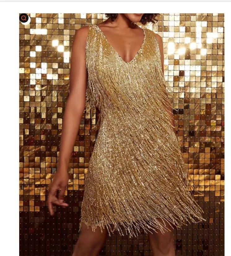 Schickes und verführerisches Fransen-Party-Kleid