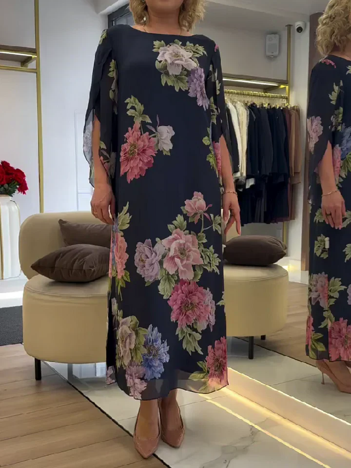 Leichtes Maxikleid mit floralem Druck für ultimativen Komfort