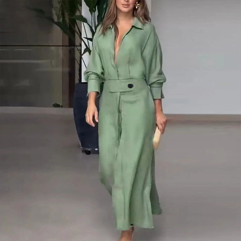 Binalee - Midi Kleid Mit Langen Ärmeln