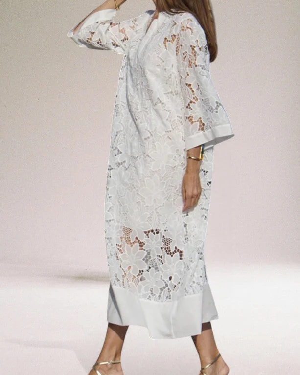 Hafenaa – Luxuriöses Maxikleid Aus Spitze