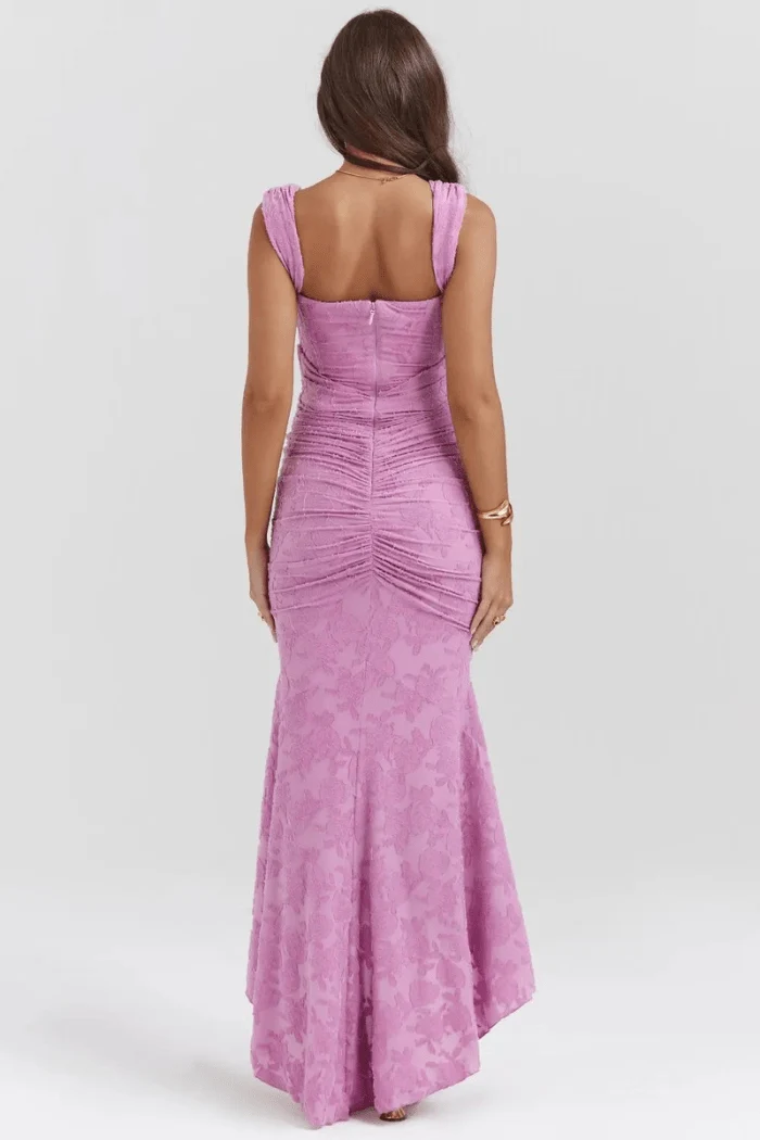 Arabella Kleid – Elegantes Korsett-Maxikleid mit Rüschen