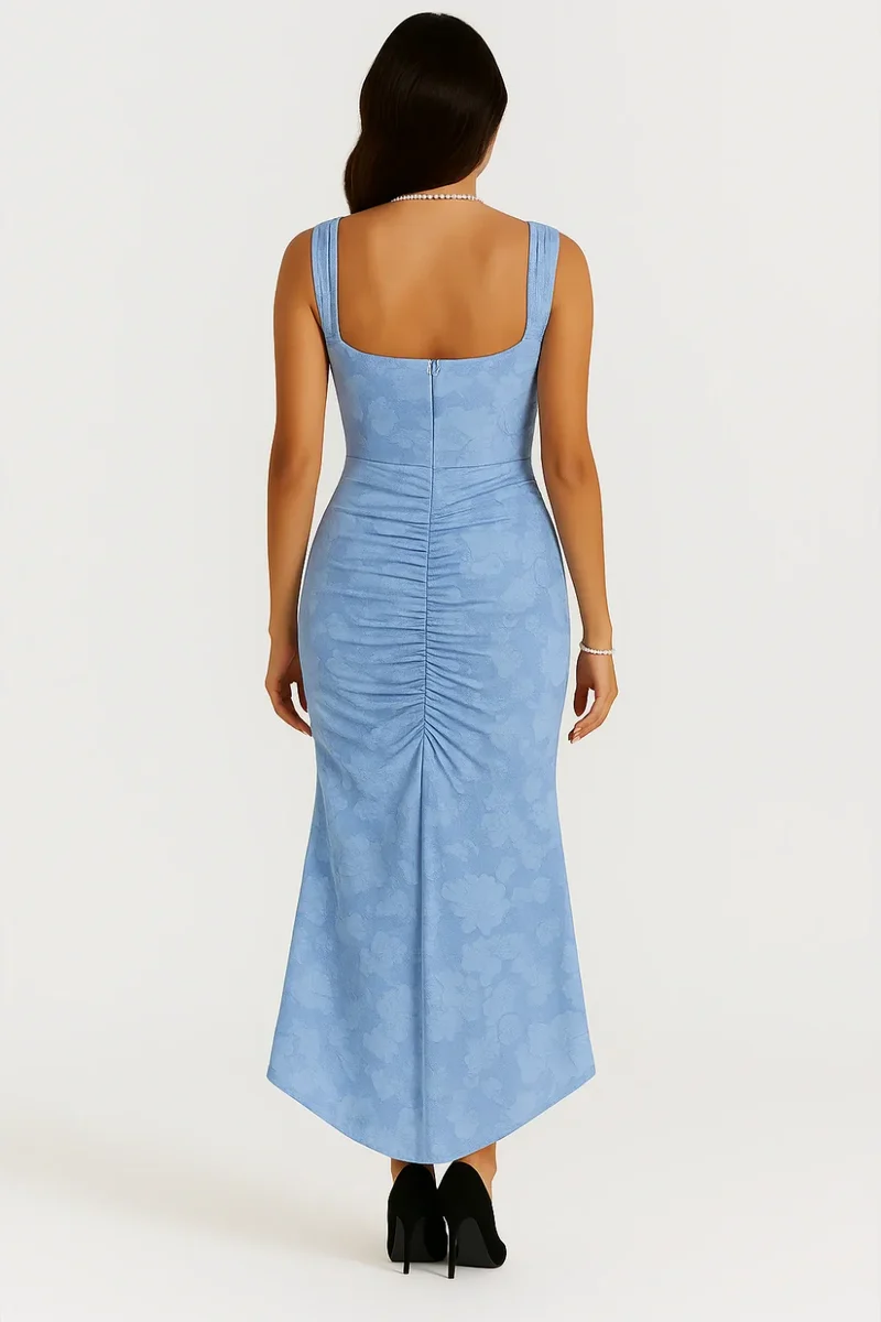 Arabella Kleid – Elegantes Korsett-Maxikleid mit Rüschen