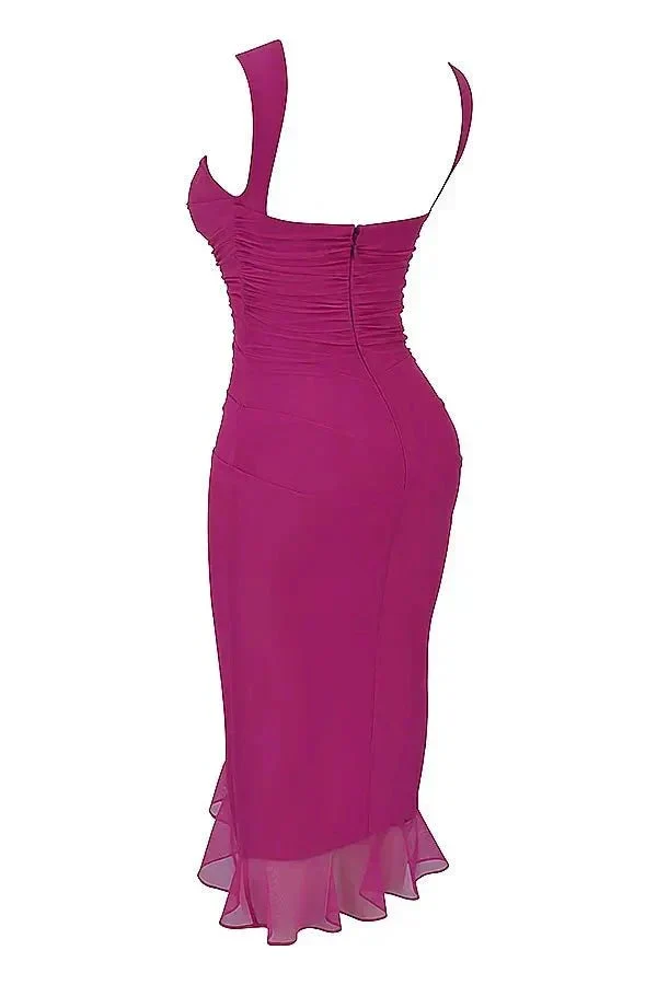 Charlotte Kleid – Elegantes Midi-Kleid aus Stretch-Mesh