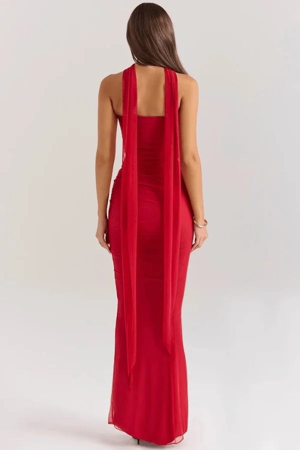 Hailey Kleid – Trägerloses Corsagen-Maxikleid mit Raffung